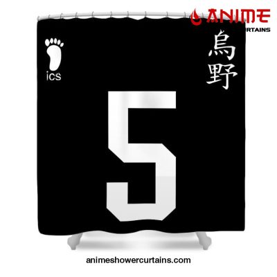 Haikyu Karasuno 5 Shower Curtain W59 X H71 / Black