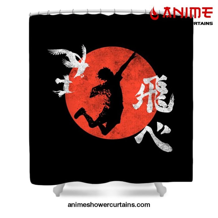 Haikyuu Anime Shower Curtain W59 X H71 / Black