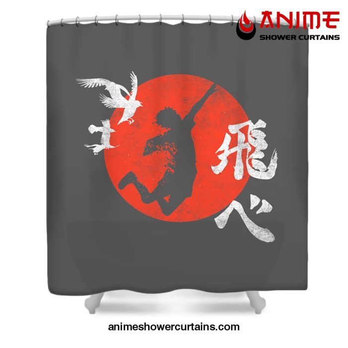 Haikyuu Anime Shower Curtain W59 X H71 / Gray