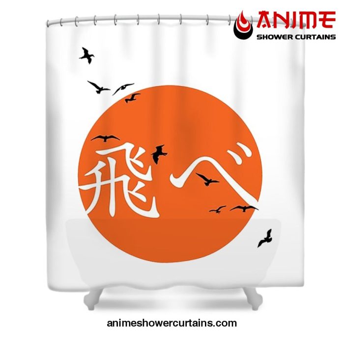 Haikyuu Karasuno Bird Shower Curtain W59 X H71 / White