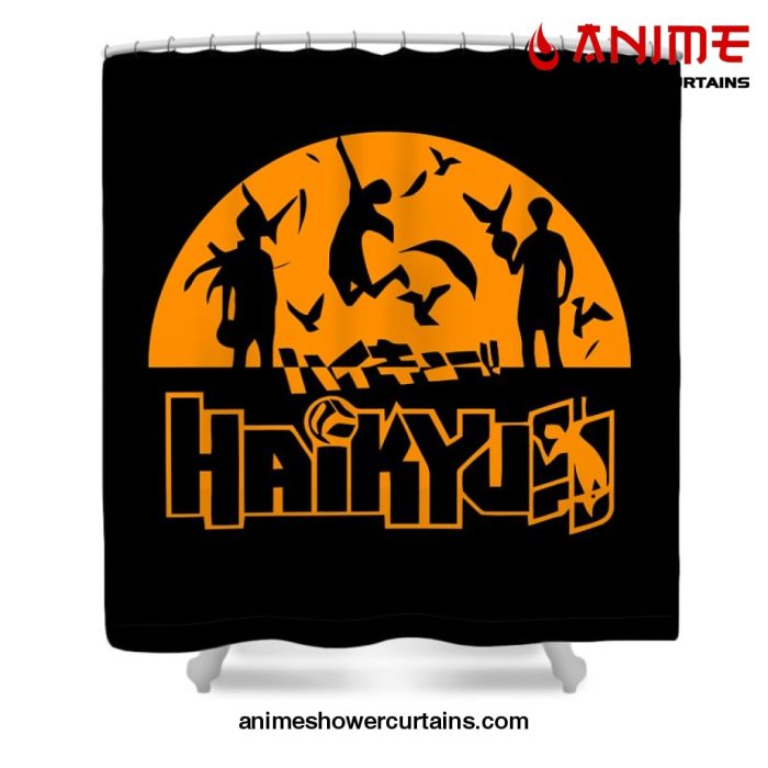 Haikyuu Shadow Style Shower Curtain W59 X H71 / Black