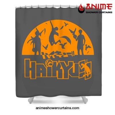 Haikyuu Shadow Style Shower Curtain W59 X H71 / Gray