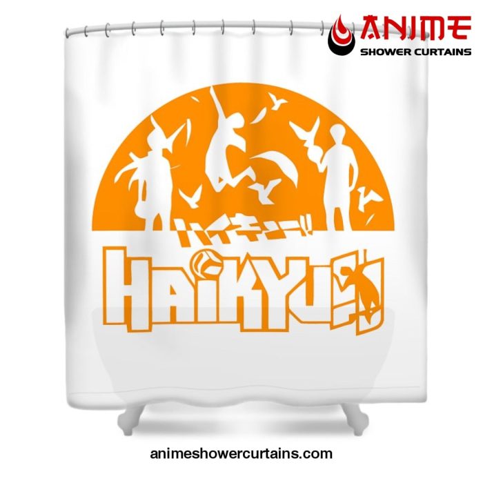 Haikyuu Shadow Style Shower Curtain W59 X H71 / White