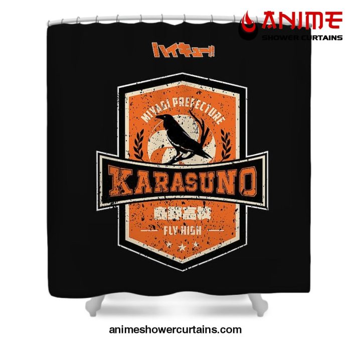 Haikyuu Team Karasuno Grunge Style Shower Curtain