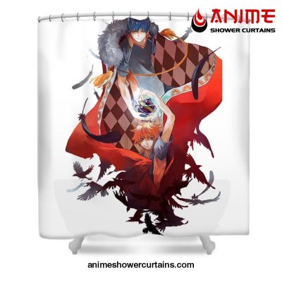 Hinata Shoyo And Kageyama Art Shower Curtain W59 X H71 / White