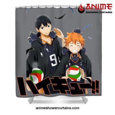 Hinata Shoyo And Kageyama Shower Curtain W59 X H71 / Gray