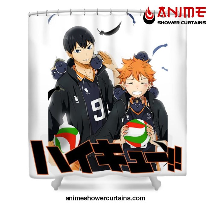 Hinata Shoyo And Kageyama Shower Curtain W59 X H71 / White