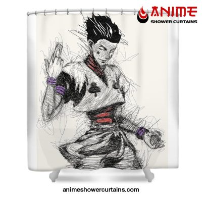 Hisoka Drawing Shower Curtain W59 X H71 / White