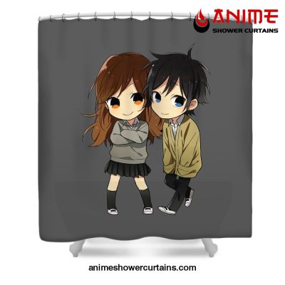 Horimiya Couple Shower Curtain W59 X H71 / Gray