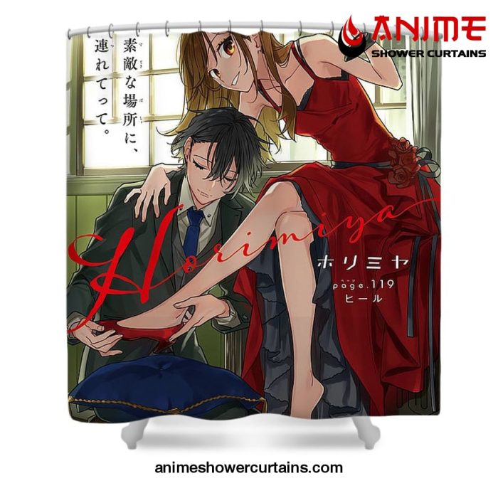 Horimiya Red Shower Curtain