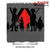 Hunter × Retro Classic Art Shower Curtain W59 X H71 / Gray