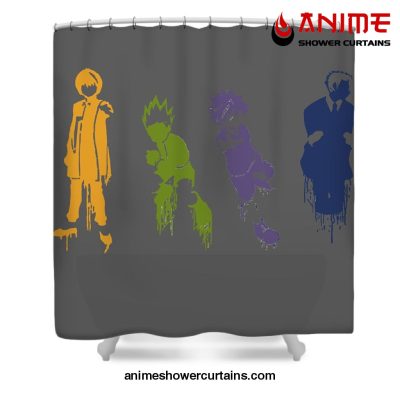 Hunter X Characters Drawing Shower Curtain W59 X H71 / Gray