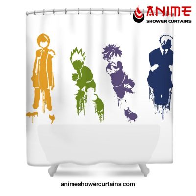 Hunter X Characters Drawing Shower Curtain W59 X H71 / White