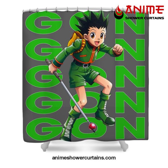 Hunter X Retro Gon Freecess Shower Curtain W59 X H71 / Gray