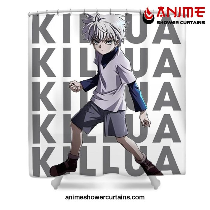 Hunter X Retro Killua Zoldyck Shower Curtain W59 X H71 / White