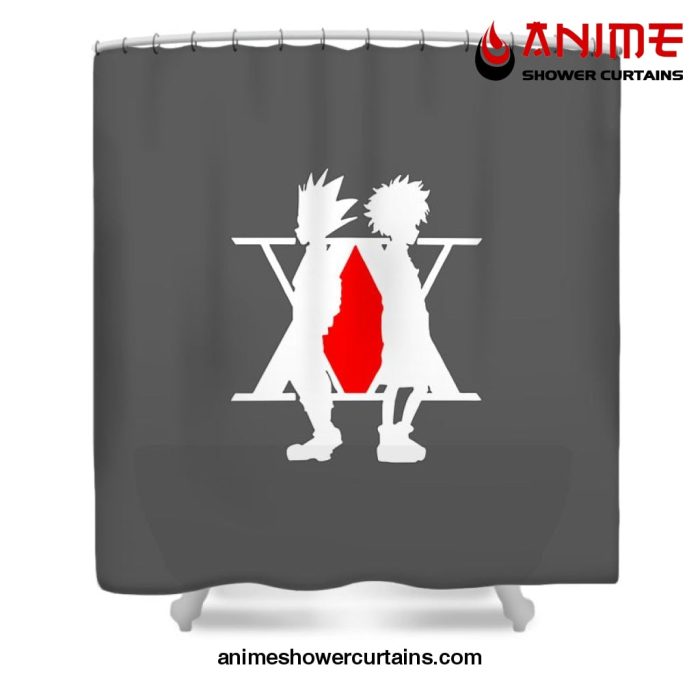 Hxh Logo Gon Freecss Killua Zoldyck Shower Curtain W59 X H71 / Gray