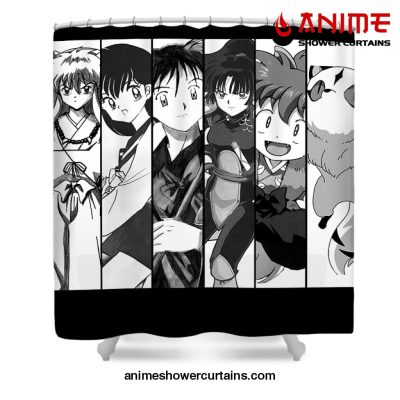 Inuyasha Cast Shower Curtain W59 X H71 / Black