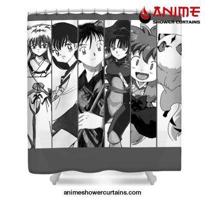 Inuyasha Cast Shower Curtain W59 X H71 / Gray