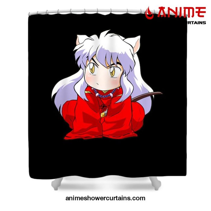 Inuyasha Chibi Shower Curtain W59 X H71 / Black