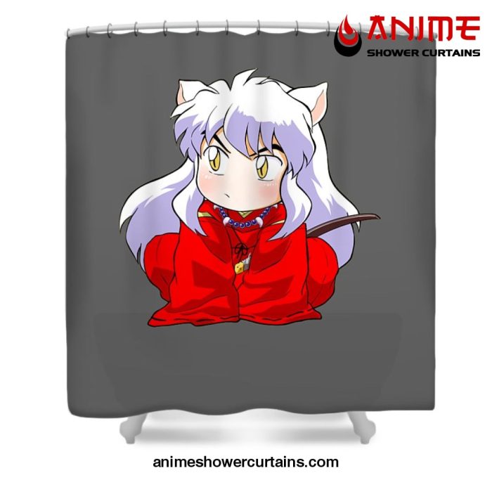 Inuyasha Chibi Shower Curtain W59 X H71 / Gray