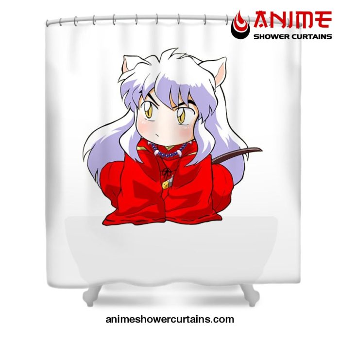 Inuyasha Chibi Shower Curtain W59 X H71 / White