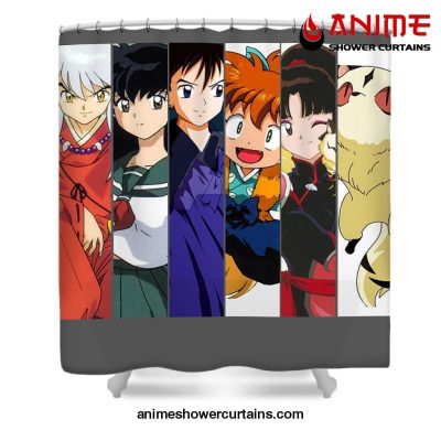 Inuyasha Main Characters Shower Curtain W59 X H71 / Gray