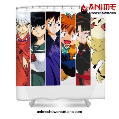 Inuyasha Main Characters Shower Curtain W59 X H71 / White