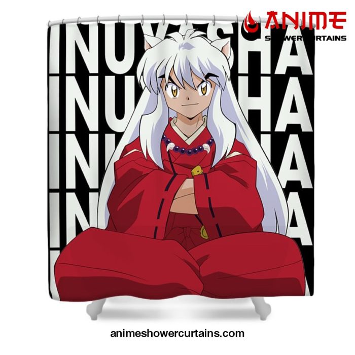 Inuyasha Retro Name Shower Curtain W59 X H71 / Black