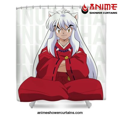 Inuyasha Retro Name Shower Curtain W59 X H71 / White