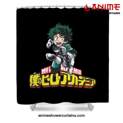 Izuki Fan Art Shower Curtain W59 X H71 / Black