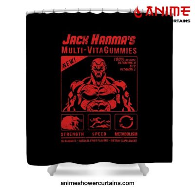 Jack Hanma Shower Curtain W59 X H71 / Black