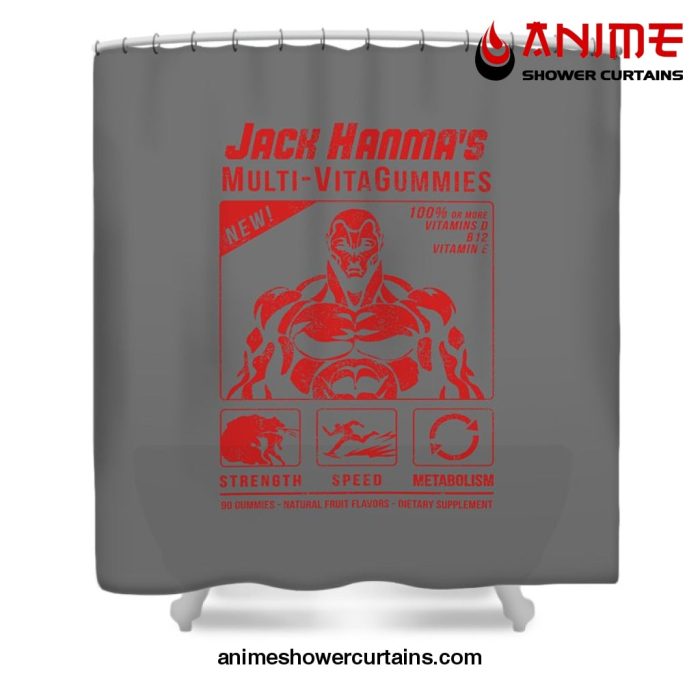 Jack Hanma Shower Curtain W59 X H71 / Gray