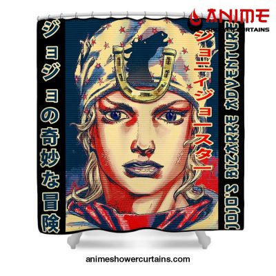 Jjba Retro Johnny Joestar Shower Curtain W59 X H71 / Black