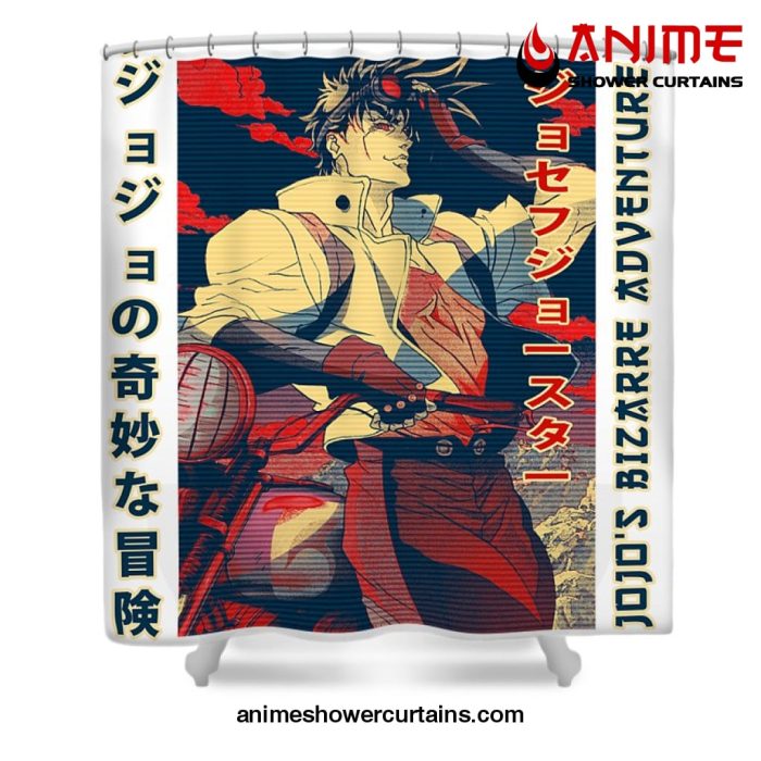 Jjba Retro Joseph Joestar Shower Curtain W59 X H71 / White