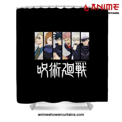 Jjks Manga Shower Curtain W59 X H71 / Black