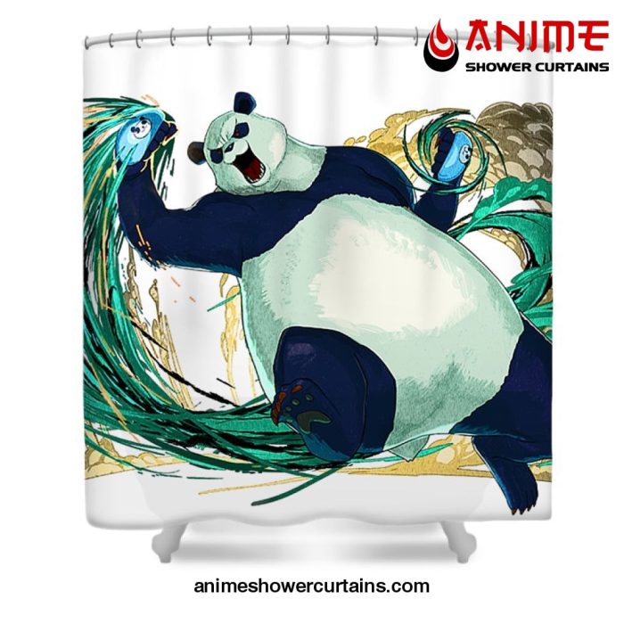 Jjks Panda Shower Curtain W59 X H71 / White