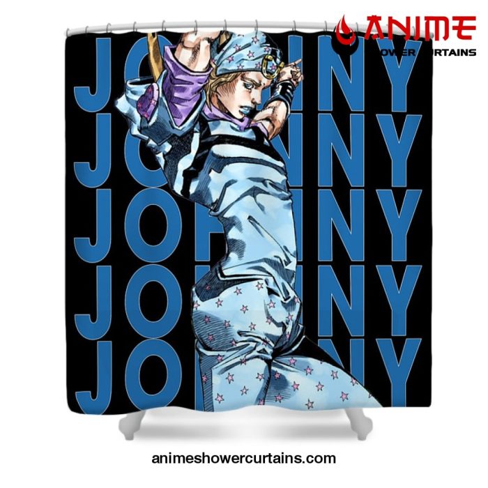 Johnny Joestar Retro Shower Curtain W59 X H71 / Black