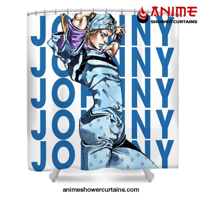 Johnny Joestar Retro Shower Curtain W59 X H71 / White