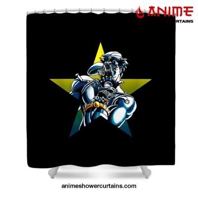 Jojo Bizarre Joseph Joestar Shower Curtain W59 X H71 / Black