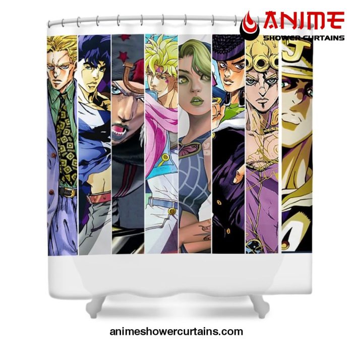 Jojos Bizarre Adventure Cast Shower Curtain W59 X H71 / White