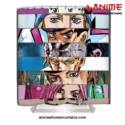 Jojos Bizarre Adventure Eyes Shower Curtain W59 X H71 / Gray