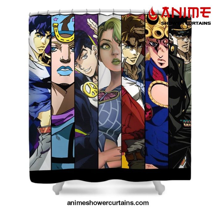 Jojos Bizarre Adventure Shower Curtain W59 X H71 / Black