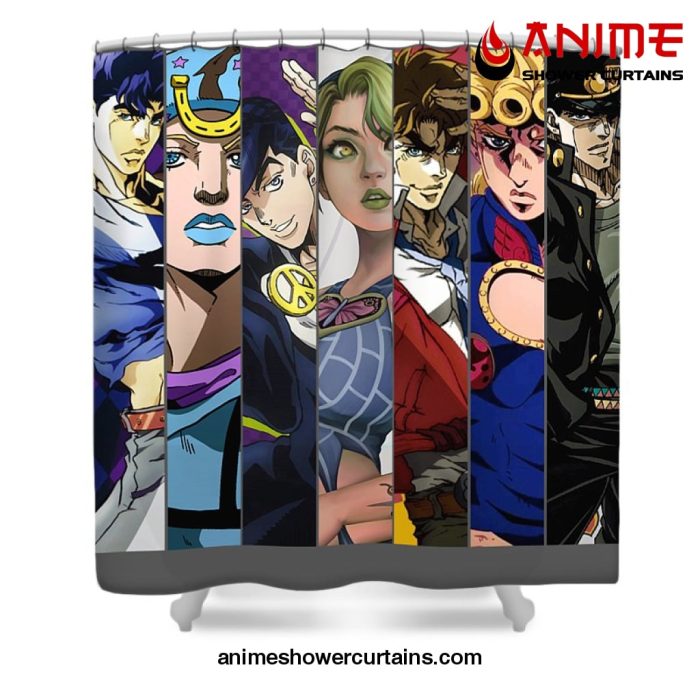 Jojos Bizarre Adventure Shower Curtain W59 X H71 / Gray