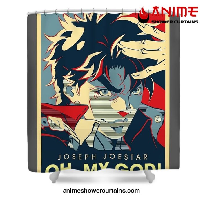 Joseph Joestar Oh My God Shower Curtain W59 X H71 / Gray