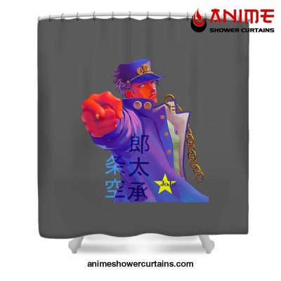 Jotaro Bizarre Shower Curtain W59 X H71 / Gray