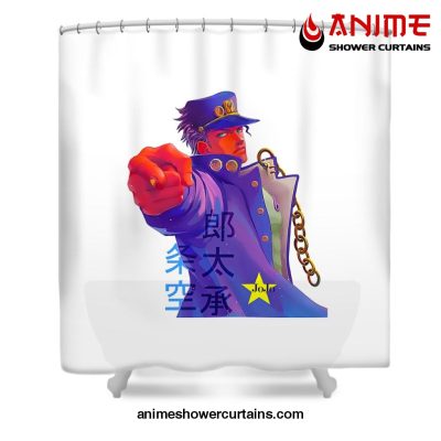 Jotaro Bizarre Shower Curtain W59 X H71 / White