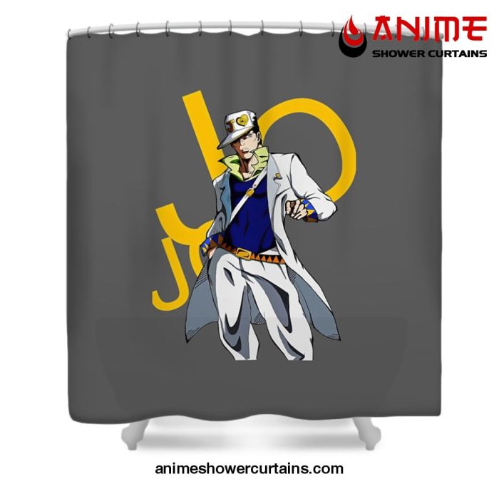 Jotaro Kujo Bizarre Shower Curtain W59 X H71 / Gray