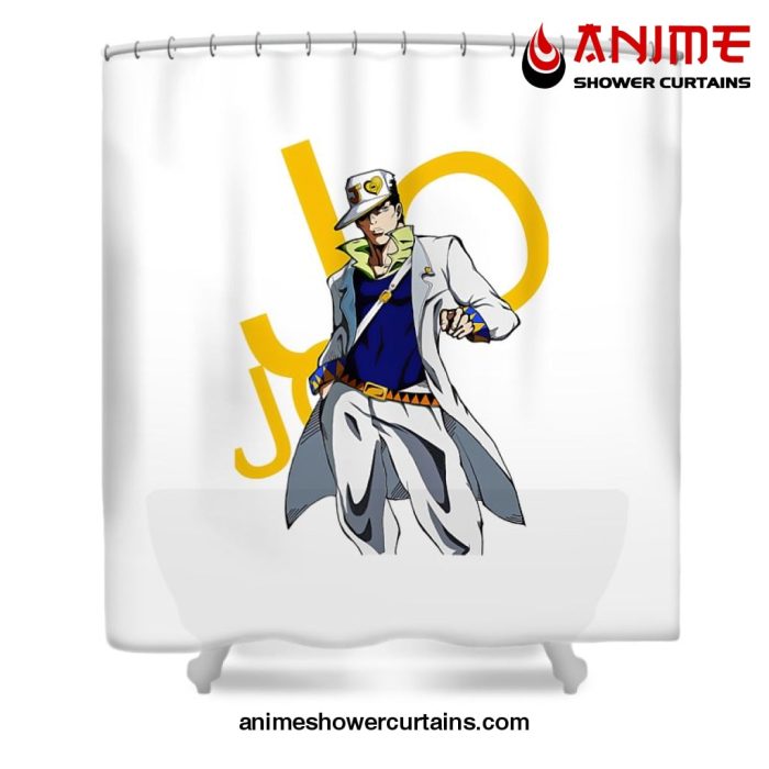 Jotaro Kujo Bizarre Shower Curtain W59 X H71 / White