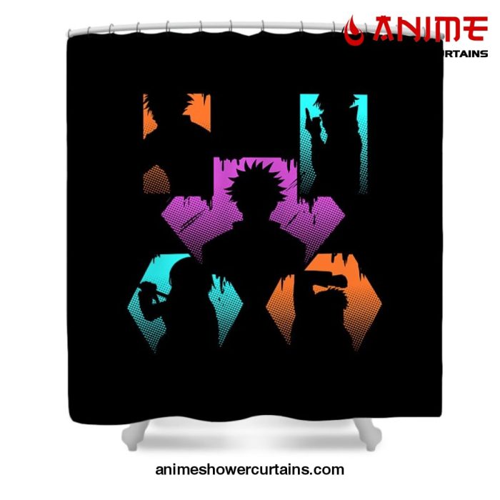 Jujutsu Kaisen Cool Stars Shower Curtain W59 X H71 / Black