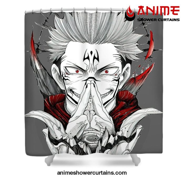 Jujutsu Kaisen Sukuna Shower Curtain W59 X H71 / Gray